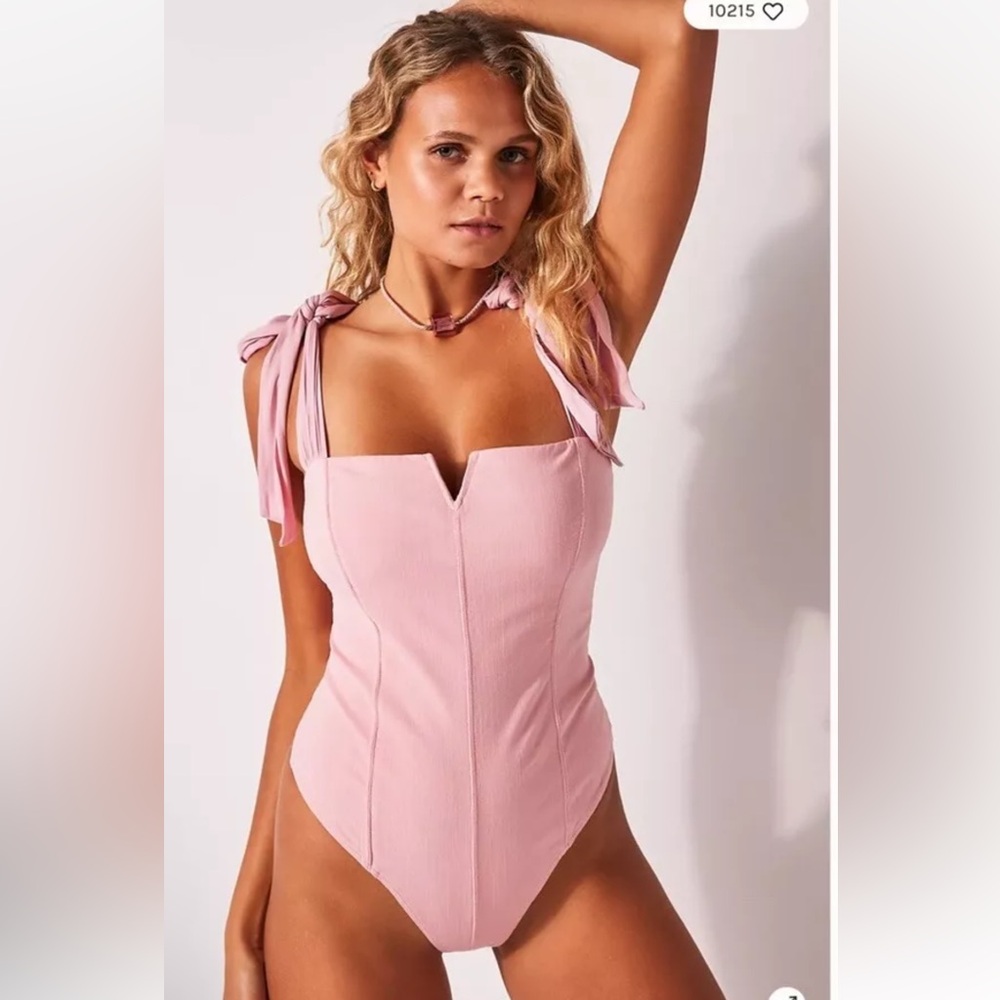 Free People Pink Women's Lola Thong Bodysuit size XS